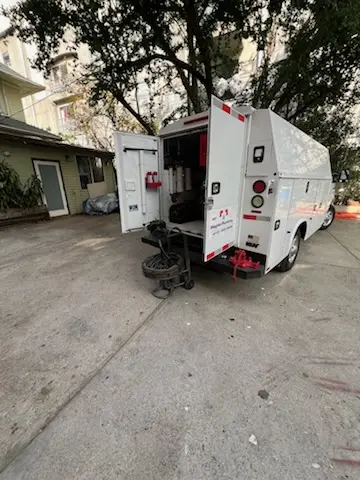 Magnet Plumbing service vehicle on-site for Water Heater Repair in Catalina